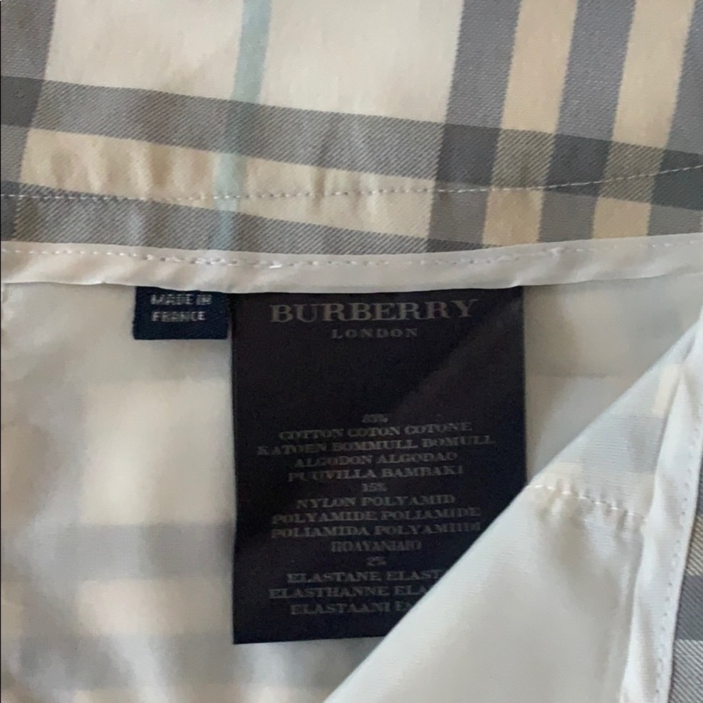 Burberry Cream Plaid Cropped Pants - Picture 4 of 7